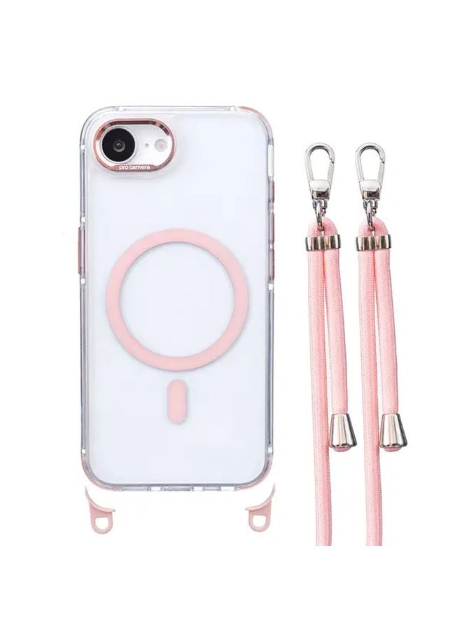 Pink 3Pcs Set Phone Case Lanyard Screen Protector Compatible with iPhone 16 Plus - Image 4